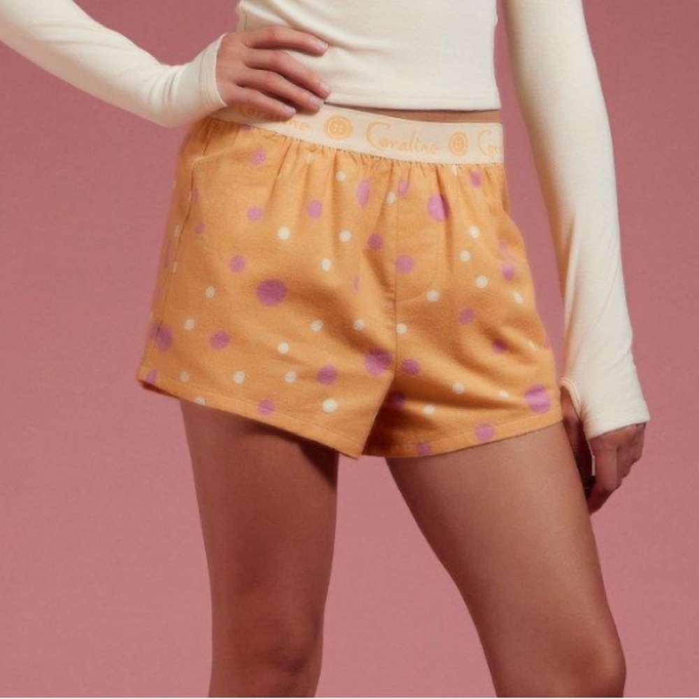 Coraline Orange‎ Polka Dot Button Boxer Shorts Hot Topic